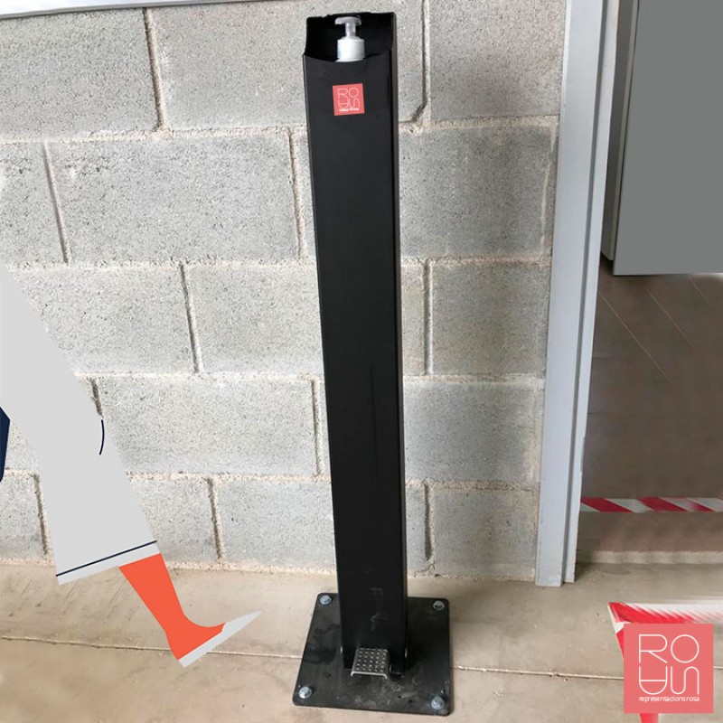 Dispensador de gel amb accionament per pedal COVID-19